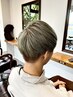 (全員) メンズカット+カラー+眉毛カット+炭酸泡スパ￥13800【白髪染め可】