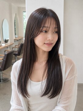 バグズ(Baguz) 艶髪ストレート小顔シースルー前髪透明感ショコラブラウン美髪艶