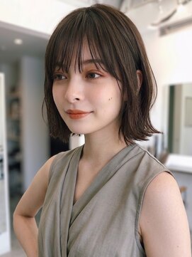 フレイムス ヘアアンドリラックス 赤羽店(Frames hair&relax) 切りっぱなしボブ20代30代40代◎前髪あり外ハネミニボブ赤羽