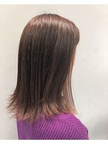 インナーカラー ピンクベージュカラー ニュアンスカラー