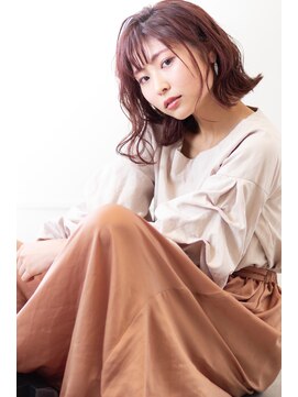 アミュエン バイ ティオル(Amu en by Tioll) 【Amu.en by tioll】王道ボブ／外ハネ／ピンクバイオレッド