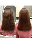 髪質改善トリートメント ナチュラルブラウン 艶感ストレート