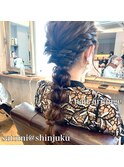 【W-新宿店 担当Satomi】大人気編み下ろしヘアセット♪