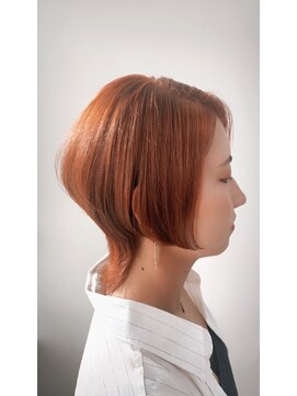 ヘアーサロン ハイプ(HYPE) ショートウルフ×オレンジカラー