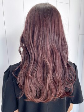 アルバム 池袋(ALBUM) ピンクラベンダー_外ハネボブセクションカラー_ba407301