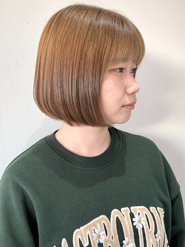 フォーク FOLK 【FOLK】透明感ペールベージュ☆似合わせ切りっぱなしボブ♪