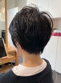 大人女性(30.40.50代)カジュアルパーマショート　夏目サトル