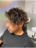 メッシュ×ツイストパーマ