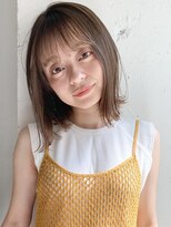 レクタ(RECTA)&nbsp;アッシュベージュグレーベージュ前髪パーマ黒髪切りっぱなしボブ