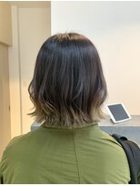 ドットエフ(.f)&nbsp;ボブ/裾カラー/グレーベージュ