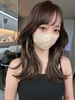 サイン 表参道(SIGN)&nbsp;美髪エアリーロングピンクブラウン切りっぱなしボブハイライト