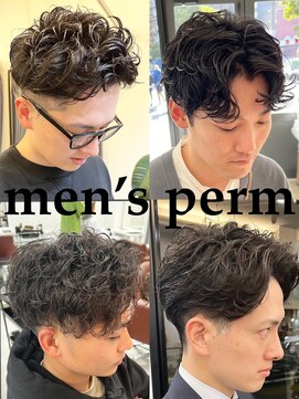 ヘアーアイスカルテット(HAIR ICI QUARTET) 30代40代メンズ刈り上げフェードスタイルかき上げ短髪ワイルド