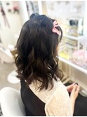 推し活 ライブ イベント ハーフツイン猫耳へア×リボン