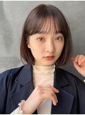 タッセルボブ小顔カット内巻きメルティカラー似合わせカット前髪