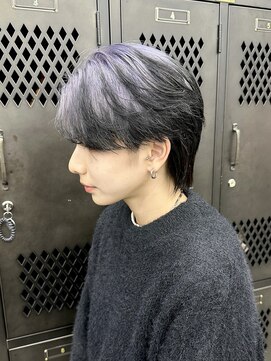 ギークス(GEEKS) 【GEEKS渋谷】センターパートウルフ/エンドカラー/ラベンダー