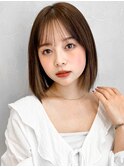 イメチェン結べるボブ外ハネボブうるツヤチェリーブラウン