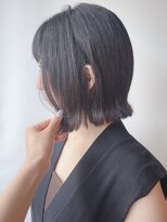 モリオフロムロンドン 原宿本店(morio from London) 【morio原宿】切りっぱなしボブ 黒髪