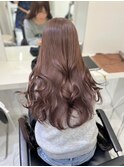 チョコレートベージュ/ベージュカラー/グレージュ/巻き髪/艶髪