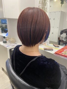 ショートボブ　新宿/髪質改善/ショートボブ/デザインカラー