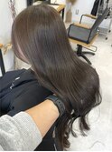 岡山美容室ブリーチなしダブルカラー透明感カラーグレージュ
