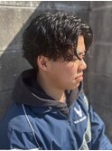 【パーマ上級者向け★】センターパート×シャドウパーマ