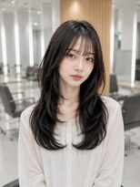 ネオリーブウリ 二子玉川店(Neolive uri) ミディアムヘア暗めカラーデザインカラーフェイスフレーミング