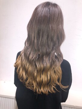 アンク クロス 池袋北口店(ANKHCROSS) 《アンククロス柴田》グレージュグラデーションマンゴーイエロー