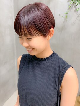 テトヘアー(teto hair) マッシュショート、マニッシュショート、ピンクベージュ