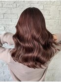 くすみピンクカシスピンク艶感シアカラー暖色系カラー6135
