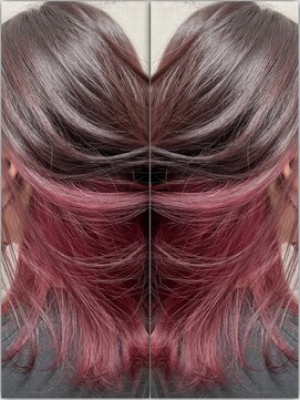 ネロ ヘアデザイン(Nero hair design) ピンク系カラー　インナーカラー