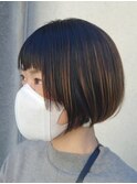 【マノハル スタイル】ミニボブ×ハイライト
