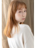 ハイトーンカラーぱっつん前髪エアストレートZ上尾10代20代30代