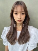 ランド(RaND)&nbsp;レイヤーカット/オリーブベージュ/デザインカラー/ウェットヘア