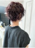 福山市美容師求人スタッフ募集中Caaryパーマ大人ショートヘア