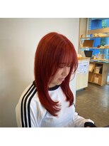 ビラデルソル マレ 長久手店(biradelsol maRe)&nbsp;トレンドレイヤー×レッドオレンジ