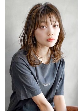 ギークス(GEEKS) 【GEEKS渋谷】顔周りレイヤー/春カラー/ウルフ/伸ばしかけロング