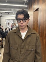メンズセンターパート