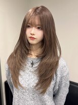 ベレーザ 渋谷(BELEZA)&nbsp;14090ブリーチなしダブルカラーミルクティー韓国レイヤーカット