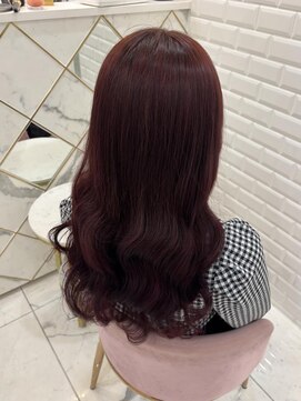 リルミー ミュエナ 大須 矢場町(Lilme myuena) ブリーチなしワインレッド＊まゆ