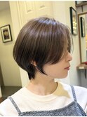 大人ガーリー/レイヤーショート/前髪白髪/20代30代40代50代/大宮