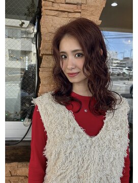 グランジュテ(grandjute) イルミナカラー★ハイライト★デジタルパーマ★切りっぱなし