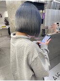 ハイライトカラーミルクティーベージュレイヤーカットオルチャン