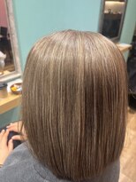 ヘアー ギャラリー ルピ(hair gallery Rupi) 白髪ぼかし×ボブ×ベージュカラー