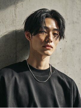 ダブルアール(RR MEN'S SALON) 波巻きツイストスパイラル/リバースセンターパート/由比ヶ浜