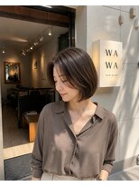 ワワ ヘアサロン 高円寺店(WAWA HAIR SALON)&nbsp;大人の丸みショートボブ