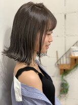 ヘアーアンドメイク ルシエル(hair&make Luxiel) ラベンダーグレージュ　切りっぱなし　ボブ【葛西】