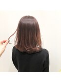 大人可愛い20代30代40代ローレイヤーのピンクブラウン☆