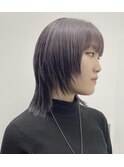 グレーパープルナチュラルレイヤーウルフ【林京平】