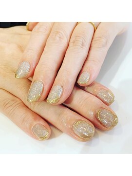 ヘアーサロンフレア ミラーアート☆ラメネイル