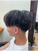 前下がりセンターパート